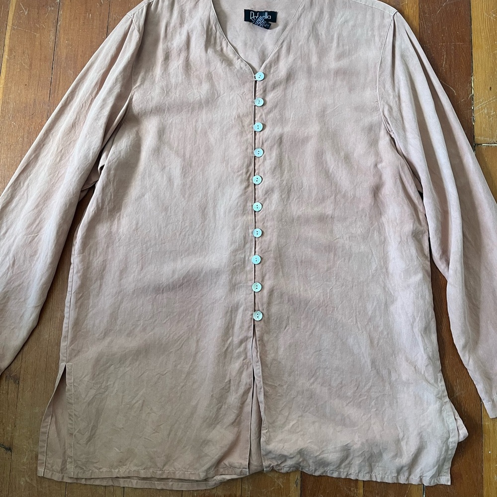 Rafaella Blush Silk Blouse